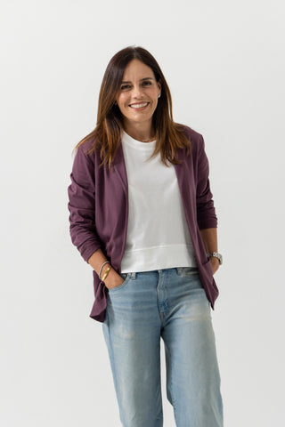Soft Blazer | Peruvian Pima Cotton | Eggplant