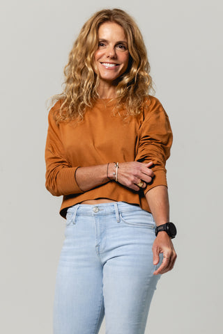 Long Sleeve Crew Top | Peruvian Pima Cotton | Dark Honey