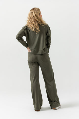 Straight Leg Pants | Peruvian Pima Cotton | Olive
