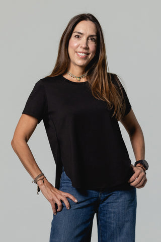 Flowy Tee Eloise | Peruvian Pima Cotton | Black