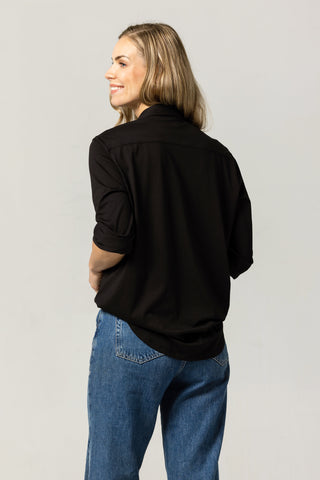 Button Up Shirt Anna | Peruvian Pima Cotton | Black
