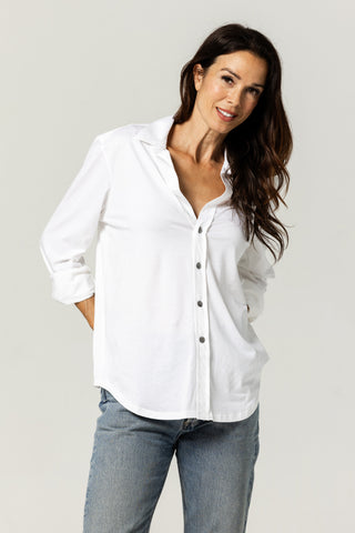Button Up Shirt Anna | Peruvian Pima Cotton | Off White