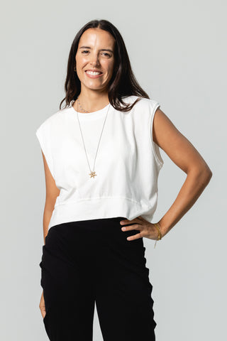 Muscle Crew Top | Peruvian Pima Cotton | Off White