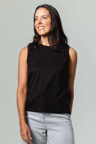 Muscle Tank Valentina | Peruvian Pima Cotton | Black