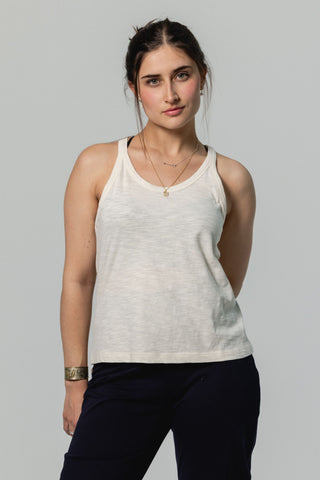 Tank Silvia | Slub Jersey | Bone