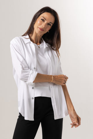 Button Up Shirt Anna | Peruvian Pima Cotton | White
