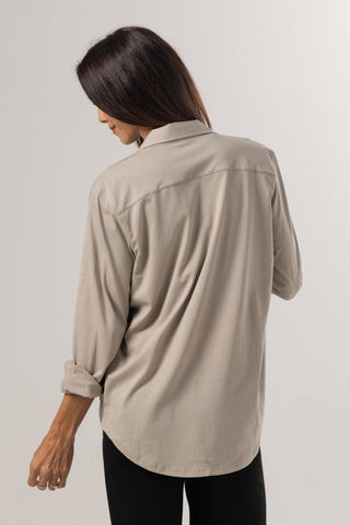 Button Up Shirt Anna | Peruvian Pima Cotton | Khaki
