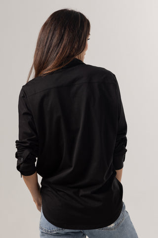 Button Up Shirt Anna | Peruvian Pima Cotton | Black