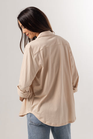 Button Up Shirt Anna | Peruvian Pima Cotton | Almond