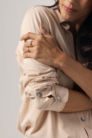 Button Up Shirt Anna | Peruvian Pima Cotton | Almond