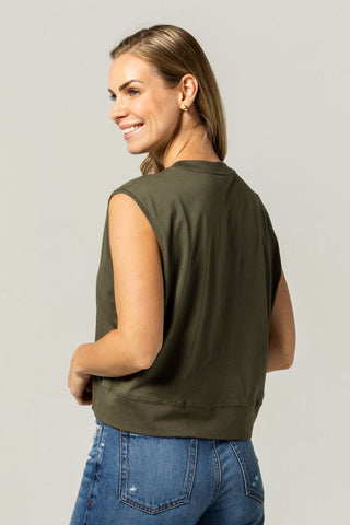 Muscle Crew Top | Peruvian Pima Cotton | Olive