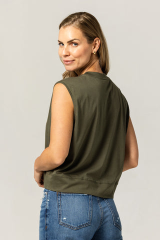 Muscle Crew Top | Peruvian Pima Cotton | Olive