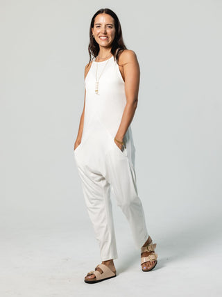 Jumpsuit Iara Open Back | Pima Cotton | Off White