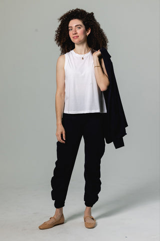 Circle Pants & Tank X Set | Pima Cotton | Black
