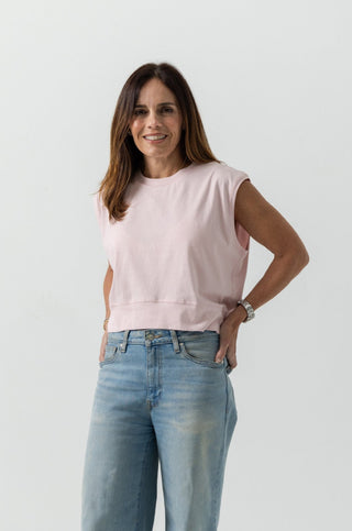 Muscle Crew Top | Peruvian Pima Cotton | Soft Pink