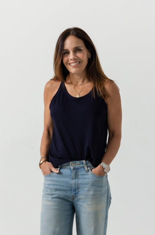 Tank Silvia | Peruvian Pima Cotton | Deep Navy