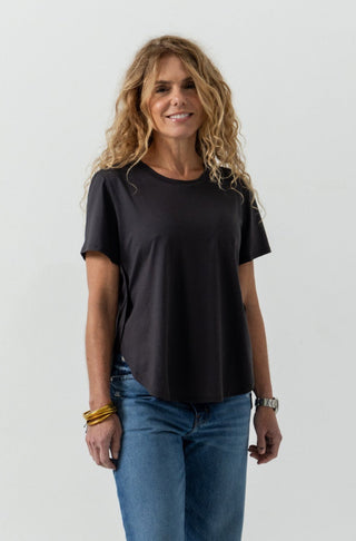 Flowy Tee Eloise | Peruvian Pima Cotton | Charcoal
