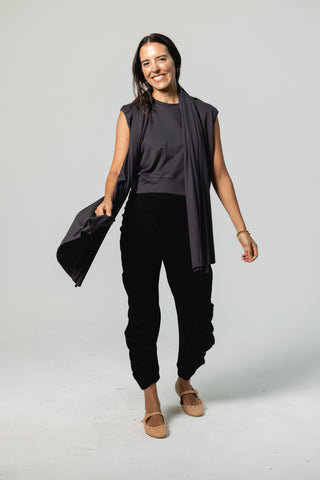 Muscle Crew Top | Peruvian Pima Cotton | Charcoal