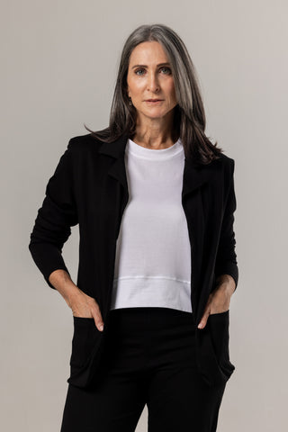 Soft Blazer | Peruvian Pima Cotton | Black