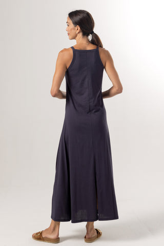 Alba Dress | Peruvian Pima Cotton | Marine Blue