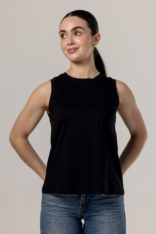Muscle Tank Valentina | Peruvian Pima Cotton | Black