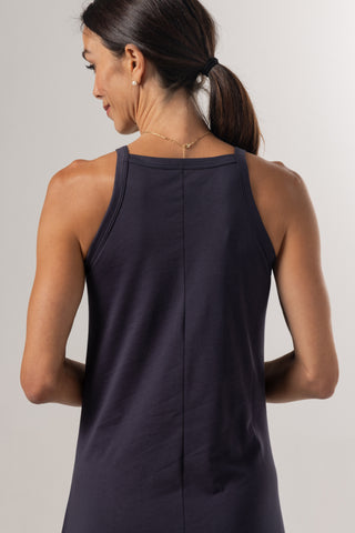 Alba Dress | Peruvian Pima Cotton | Marine Blue
