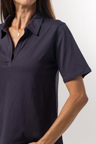 Polo Gala | Peruvian Pima Cotton | Marine Blue