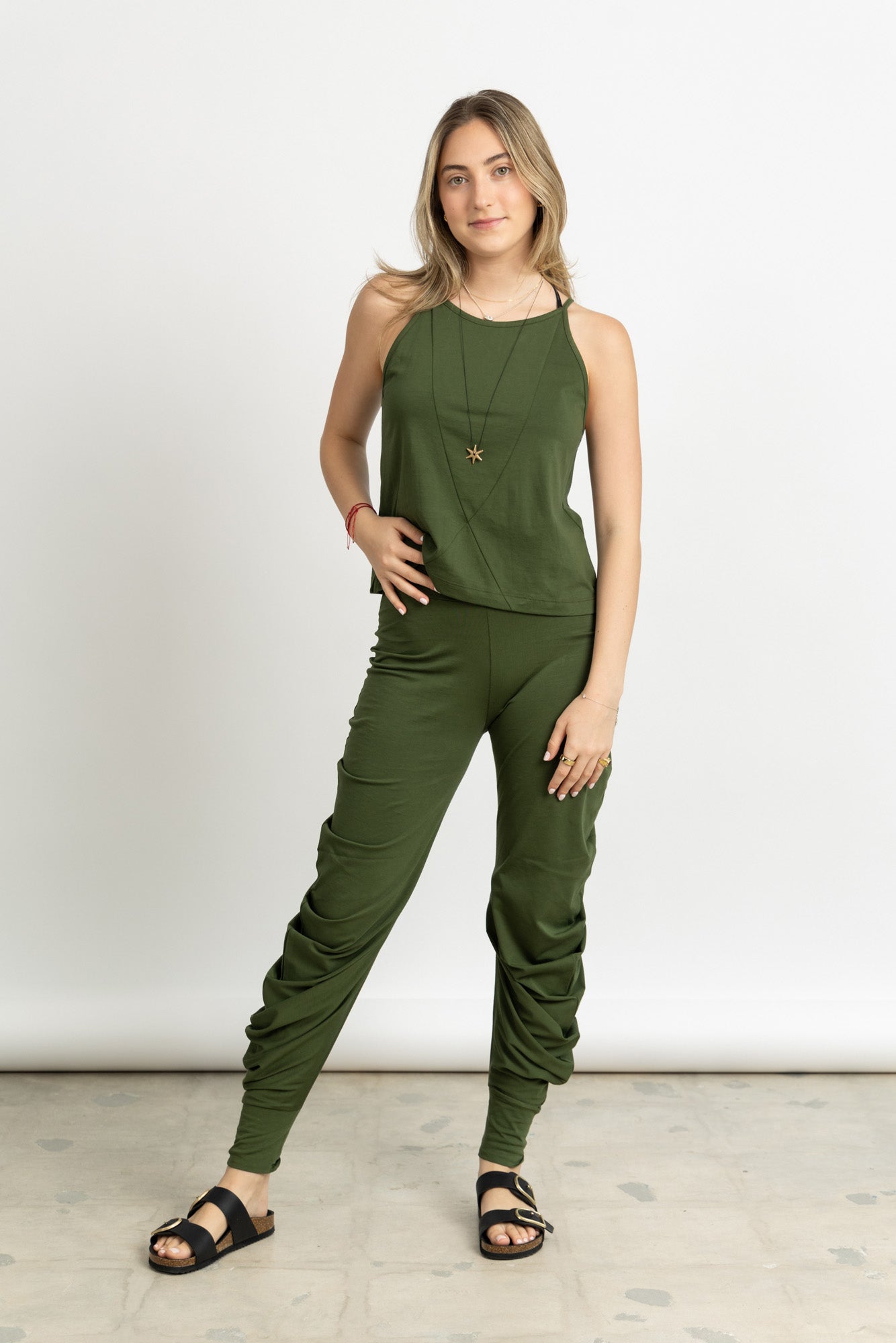 Set Circle Pants & X Tank in Olive – iara