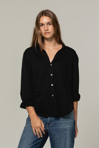 Button Up Shirt Anna | Pima Cotton | Black