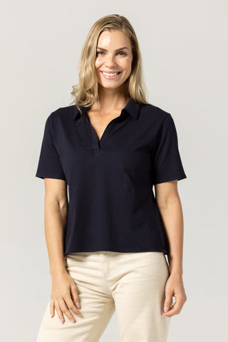Knit Polo Gala | Peruvian Pima Cotton | Deep Navy