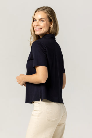 Knit Polo Gala | Peruvian Pima Cotton | Deep Navy