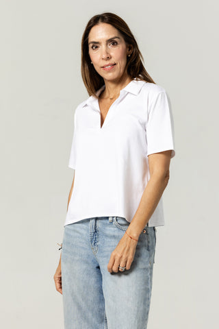 Knit Polo Gala | Peruvian Pima Cotton | White