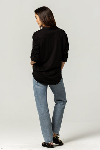 Button Up Shirt Anna | Peruvian Pima Cotton | Black