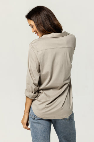 Button Up Shirt Anna | Peruvian Pima Cotton | Khaki
