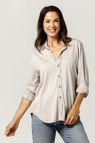 Button Up Shirt Anna | Peruvian Pima Cotton | Mineral