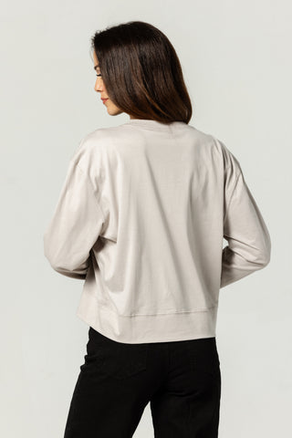 Long Sleeve Crew Top | Peruvian Pima Cotton | Mineral