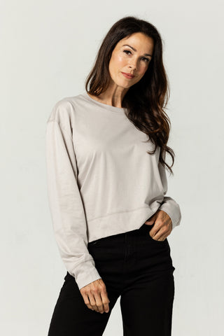 Long Sleeve Crew Top | Peruvian Pima Cotton | Mineral