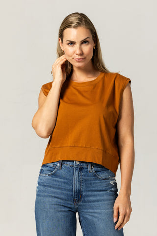 Muscle Crew Top | Peruvian Pima Cotton | Dark Honey