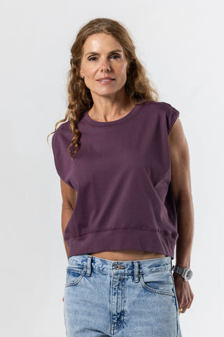 Muscle Crew Top | Peruvian Pima Cotton | Eggplant