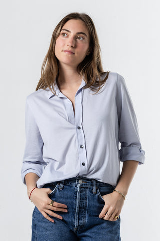 Button Up Shirt Anna | Peruvian Pima Cotton | Ice