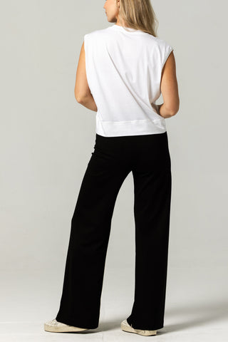 Straight Leg Pants | Peruvian Pima Cotton | Black