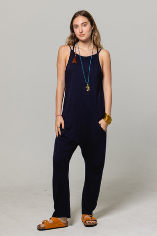 Jumpsuit Iara Open Back | Pima Cotton | Deep Navy