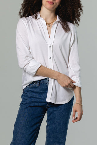 Button Up Shirt Anna | Peruvian Pima Cotton | Off White