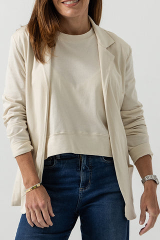 Soft Blazer | Peruvian Pima Cotton | Bone