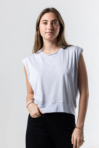 Muscle Crew Top | Peruvian Pima Cotton | Ice